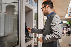 How to insert an ATM card in an ATM machine correctly?