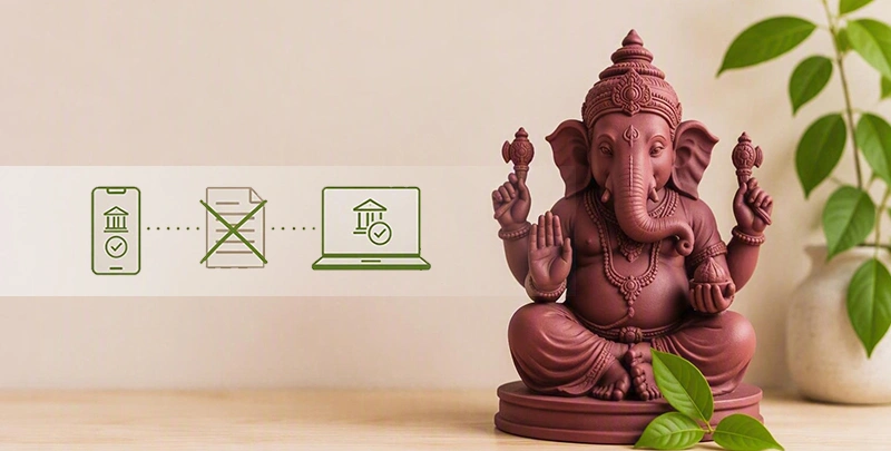 Paperless banking: Go green this Ganesh Chaturthi