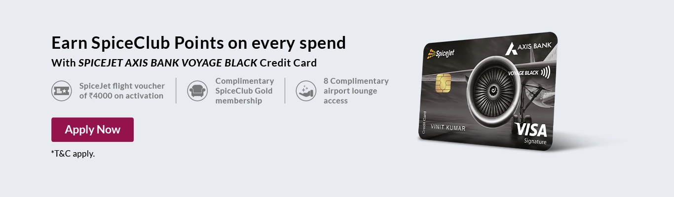 SpiceJet Axis Bank Voyage Black Credit Card