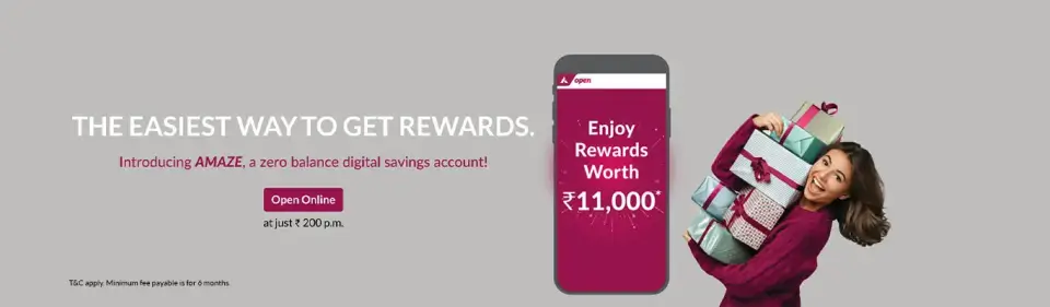 amaze zero balance savings account